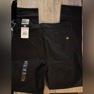 Dickies Black Slim Fit High Waist Trouser Pant Wms 7-8 NEW